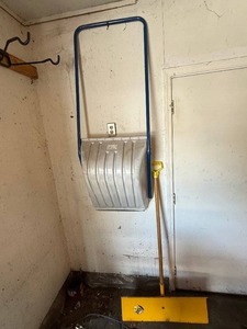 Snow Shovels - 1 With Blue Frame & Metal Blade & 1 Roof Rake (not pictured)