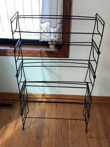 Black 4-Tier Wire Shelf Rack Organizer
