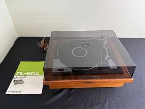 Pioneer PL-50A Turntable - Vintage Belt-Drive Stereo with Dust Cover