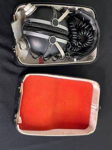 Vintage 2-Way Dynamic Headphones with Coiled Cable in Hard Case