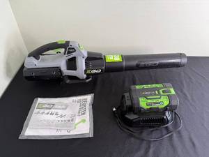 EGO POWER 56V Leaf Blower BA1400 2.5Ah & LB5300 5.0Ah Battery, Charger & Manual