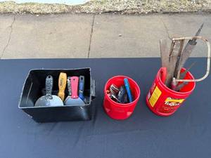 Assorted Hand Tools Set Scrapers, Rasps, Files & Utility Knives