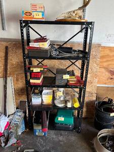 4-Tier Black Steel Shelving Rack 59H x 30W x 11.5D (Shelf Only)