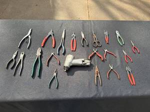 Pliers & Hand Tools Set - Assorted Pliers, Cutters, Snips & Scissors