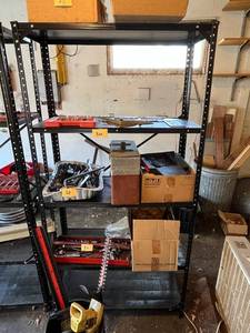 Shelving Unit - Heavy-Duty Black Steel 4-Shelf, 7 ft H x 36 in W x 15.5 in D