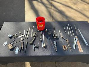 Assorted Hardware Tools & Fasteners - Hand Tools, Blades, Pliers & More