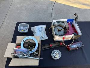 Assorted Electrical Components & Hardware - Motors, Mounts, Gears, Lights & Small Parts