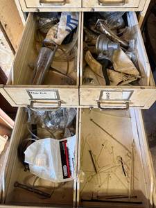 Honda Small Engine Parts Assortment - Clamps, Hoses, Brackets & Fittings - contents only does not inc filing cabinet