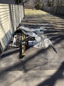 Assorted Metal Salvage Pipes, Wire Mesh Panels & Shelving Frames