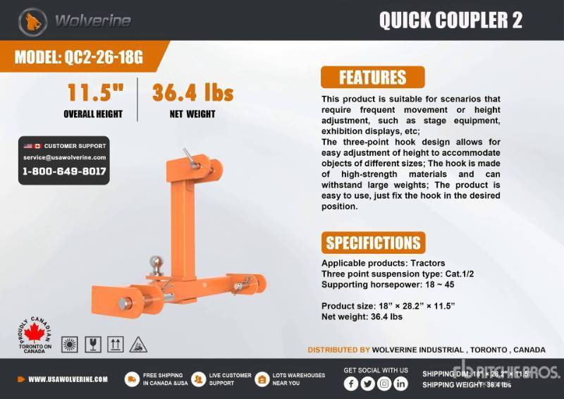 Wolverine Quick Coupler 2 (QC2-26-18G)
