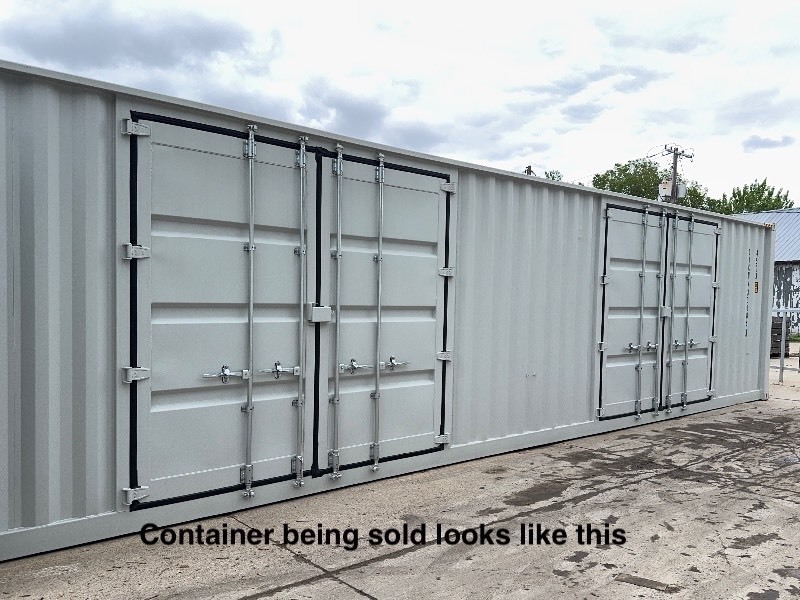 ZNCU4008843  40 Ft Shipping Container with 2 Side Doors, 40HC, Single Trip