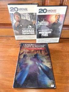 Lot of THREE Movie Series, Nightmare Fuel and Savage Predators both 20 Movies Each. I Know What You Did Last Summer Collection
