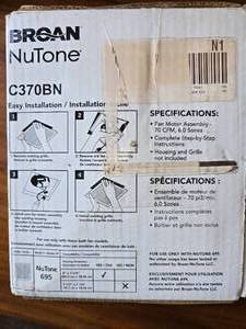 NuTone Bathroom Fan  NEW