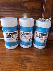 Alcohol Wipes, 3 NEW Containers