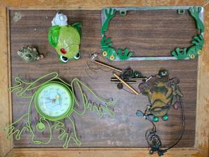 Tree Frog License Plate Holder, Wind Chime, Clock, Necklace, Night Light