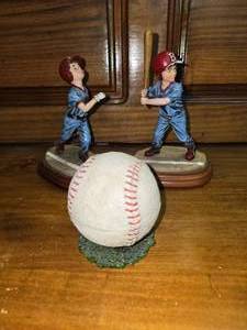 Baseball Keepsake, and 2 Little Boy Figures