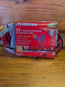 Huskey 163 25 Extension Cord, IndoorOutdoor NEW