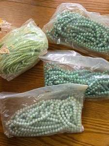 Strings of Beads 4 Shades of Green- Crafting