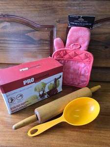 NEW Apple Peeler, NEW Oven Mitts, One Cup Scoop, Rolling Pin