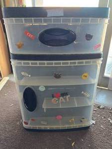 Plastic Storage Organizer One Drawer, One Cubby