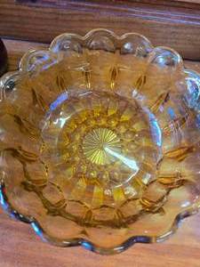 Anchor Hocking Fairfield Amber Serving Bowl