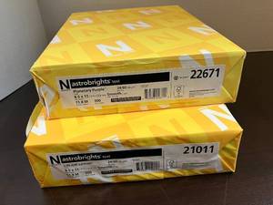 Astrobrights Yellow and Purple Paper