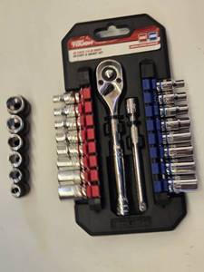 Hyper Tough 20-Piece 14-In Drive Ratchet & Socket Set