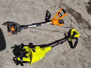Sun Joe TJ599E Electric Garden Cultivator, WORX String Trimmer and Accessories