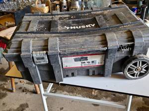Husky 25 Gallon Mobile Tool Box with All-Terrain Wheels