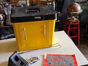 Stanley Contico Portable Work Box and Accessories including Blind Spot Mirror and License Plate, Wheel Chock