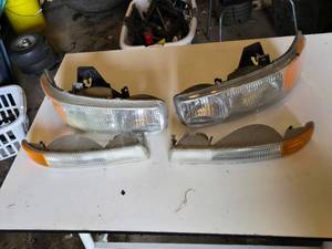 Set of GM Headlights and Turn Signal Assemblies