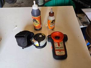 Gorilla Glue and Black & Decker Bullseye Stud Finder with Stanley FatMax Laser Level