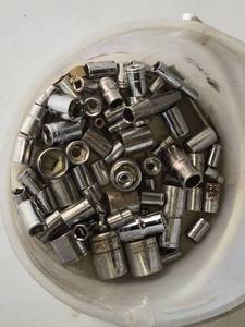 Bucket of Mixed Brand Socket Wrenches