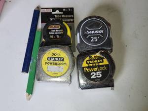 Husky, Stanley, and Tool Bench Tape Measures