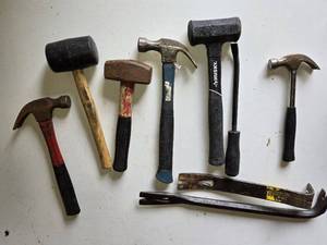 Husky Mallet, Claw Hammers, and Pry Bars