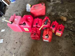 Gasoline and Fuel Containers in Various Sizes and Styles