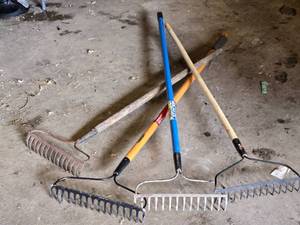 Lot of Garden Rakes