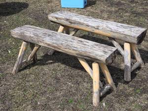Rustic Wooden Benches