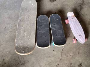 Lot of Skateboards and Mini Boards including Penny Board