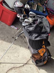 Ogio Golf Bag with Dunlop, Adams, and Wilson Clubs