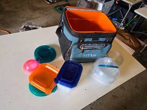 Titan Arctic Zone Cooler Bag with Assorted Food Storage Containers