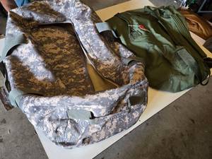 Digital Camo and Olive Green Military Duffel Bags