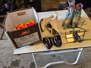 Roller Skates, Ice Skates, Sports Balls, and Hockey Gloves