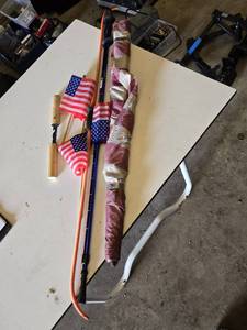 American Flag, Walking Stick, Cane, Knife