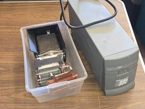 SL Waber UPStart Network 550 UPS and Assorted Heat Sinks - Powers On No Other Functions Tested