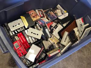 Lot of Cassette Tapes and Audio Books Including Flashdance Soundtrack, From Beirut to Jerusalem by Thomas L. Friedman, and Various Maxell Blank Tapes