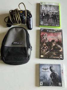 Mad Catz Controller, Game Boy Advance SP Case, and Video Games for Xbox 360, GameCube, and 3DS