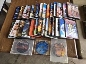 DVD Movie Collection including titles like I Can Do Bad All By Myself, Tommy Boy, and War of the Worlds