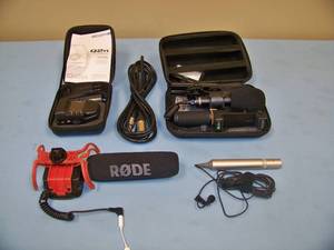 Sony Miniature Omnidirectional Lavalier Mic  Microphone, Rode ENG Camera Mic, MOVO Camera Mic