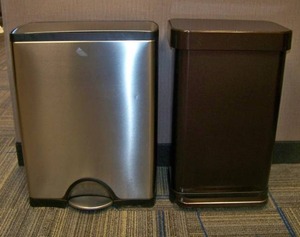 (2) Step-Open Trash Cans